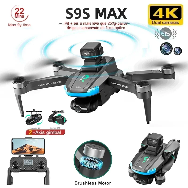 NEW S9S MAX MINI Drone 4K 2-Ax - Drone Gimbal Case recension och pris