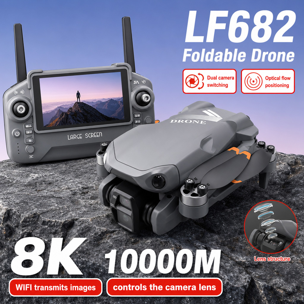 Aerial Photo LF682 Drone 8K HD - Drone Gimbal Case recension och pris