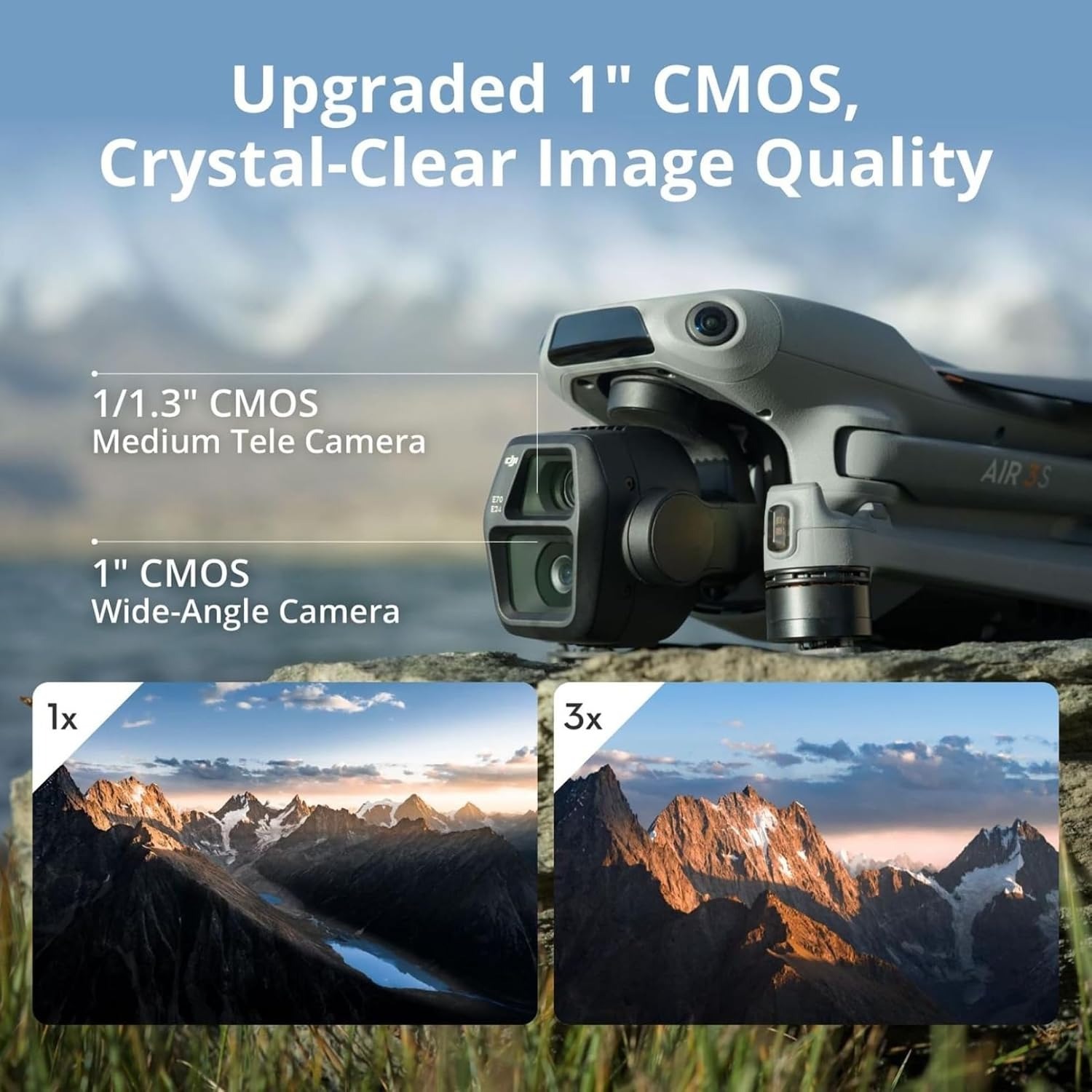 DJI Air 3S Fly More Combo (RC  - Drone Gimbal 3 Axis recension och pris